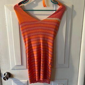 Summer body con dress with low cut back